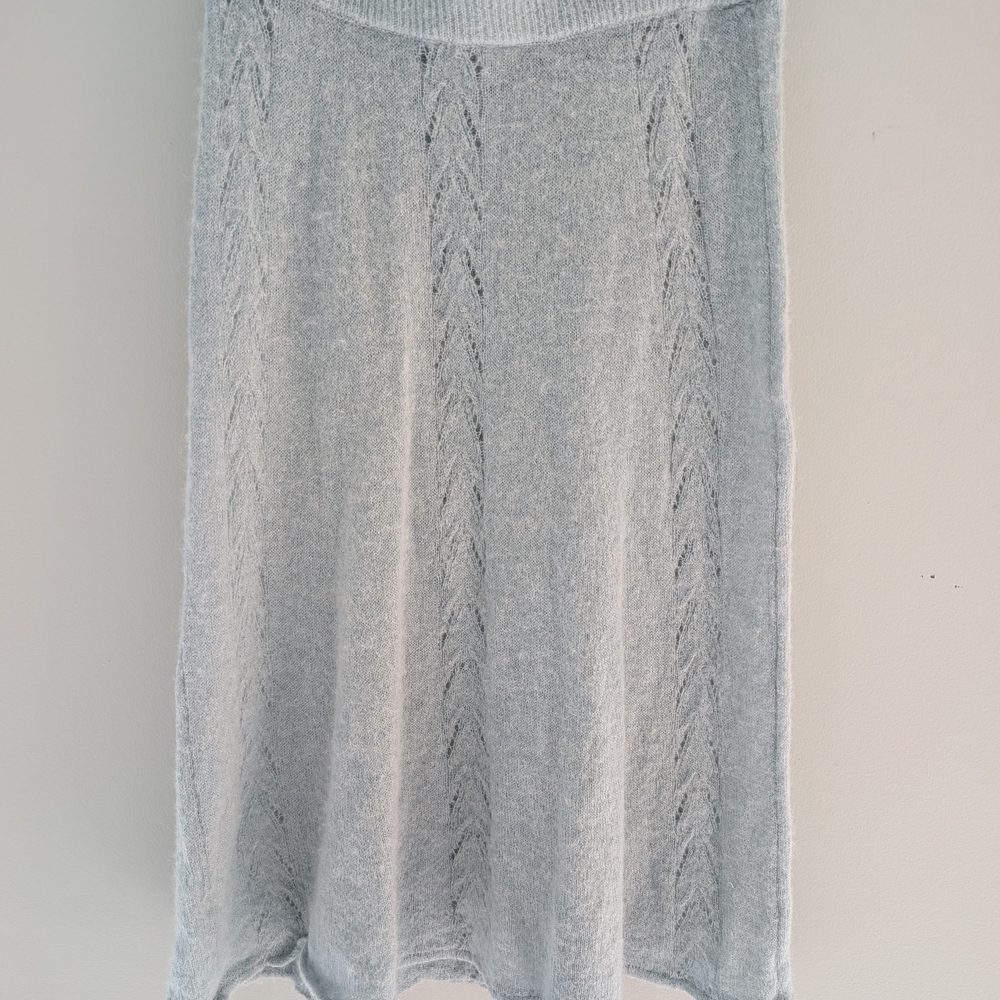 Zara Light Blue Wool Skirt